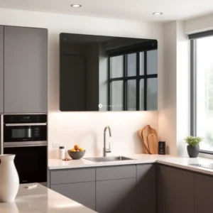 penempatan smart mirror di dapur