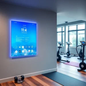 smart mirror pada tempat gym